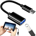 Miniatyrbillede 2 af 8: Adapter USB-C til almindelig USB til fx USB-hukommelse til mobil Black