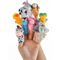 Miniatyrbillede 1 af 10: Set med 10 Fingerdockor  Djur Motiv Multicolor