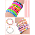 Pikkukuva 7 / 9: Loom Bands Kit - 1000 kpl ja paljon helmiä ja tarvikkeita. Multicolor