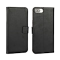 Miniatyrbillede 1 af 3: Pung etui iPhone 7 Plus/8 Plus, ægte læder Black