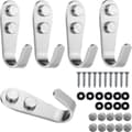 5-pack Stainless Steel Wall Mounted Clothes Hooks
