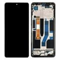 Til Realme 10 Pro 5G Grade B LCD-skærm og digitizer-enhed med ramme (uden logo) - Sort