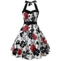 Kvinders blomstrede retro rockabilly swingkjoler til foråret