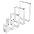 Rectangular Cookie Cutters, Stainless Steel for Baking Cookies and Fondant Shapes