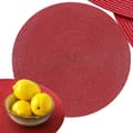 4-pack Flätade Runda Bordstabletter Röd 38cm