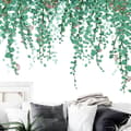 2 Pieces Green Leaf Wall Decals Tropical Plants Wall Mural, Green