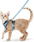Cat Harness and Leash for Walking, Escape Proof Soft Adjustable Vest Harnesses for Cats S