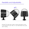 Miniatyrbilde 3 av 4: Diskokule, 6-fargers scenelys, partylys 5w Led 7 Rgb stemmeaktivert mini kuleprojektor fjernkontroll belysning for gave scene party Dj Bar Ka