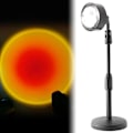 Miniatyrbillede 1 af 4: Speciel Sunset Projektion LED Lys Regnbue Gulvlampe Natlampe Til Stue Soveværelse Romantisk Sunset Red