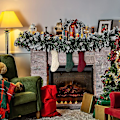 Miniatyrbild 3 av 5: 3 st Stickade Julstrumpor Jultomte Presenthållare Jul Väggdekorationer Ornament