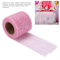 Miniatyrbillede 5 af 7: Tylstof DIY Håndværk Slidstyrke Symfoni Polyester Letvægts Bærbare Tylruller 6cm Lys Pink
