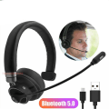 Miniatyrbilde 1 av 3: Bluetooth 5.0 Trådløse Støyreduserende Hodetelefoner Enkelt Headset Lastebilsjåfør