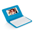 Pikkukuva 2 / 4: Mini Kannettava Langaton Bluetooth-näppäimistö Nahkakotelolla Älypuhelimelle Sky Blue