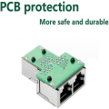 Pikkukuva 3 / 5: 2 kpl RJ45-jakajaliittimet Adapteri 1-2 Ethernet-jakaja Kytkin Kaksoispistorasia HUB-liitäntä Kosketus Modulaarinen pistoke Yhdistä verkko LAN Internet C