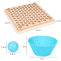 Miniatyrbilde 5 av 5: DIY Klype Perle Treningsbrett Spill Tre Montessori Fargesortering Stablet Leker As picture A