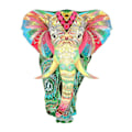 Miniatyrbillede 1 af 5: Unik Form Træpuslespil Jigsaw DIY Hjernetræning Pædagogisk Legetøj Colorful Elephant A5