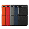 Miniatyrbillede 4 af 4: Læder Etui til Samsung Galaxy Z Flip 3 5g Smartphone Red
