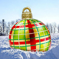 Miniatyrbild 2 av 4: Stor Jul PVC Uppblåsbar Dekorerad Boll, Jul Uppblåsbar Utomhus C