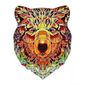 Miniatyrbillede 1 af 5: Unik Form Træpuslespil Jigsaw DIY Hjernetræning Pædagogisk Legetøj Bear A5