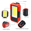 Miniatyrbillede 2 af 5: LED arbejdslampe med magnetisk base, clips, batteri, COB lommelygte, lysstærk håndholdt arbejdslampe til bil