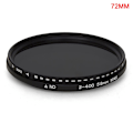 Miniatyrbillede 1 af 5: Fader Variabelt ND Filter Justerbart ND2 til ND400 Neutral Density Kompatibelt med Kameraobjektiv 72mm