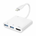 Miniatyrbillede 1 af 5: Lightning HDMI-kabel USB 3.0 PD Kamera AV-adapter Til iPhone SE XS XR 11Pro iPad