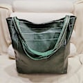 Miniatyrbild 1 av 4: Dam Höst Vinter Canvas Väska Axelremsväska Crossbody Messenger Bag Stor Handväska Tote Green