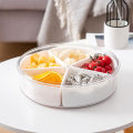 Miniatyrbild 4 av 4: Snackserveringsbricka med flera fack, förvaringslåda för snacks, behållare för torkad frukt, nötter, godis och torkade frukter Square Unqualified