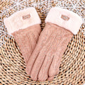 Miniatyrbilde 2 av 5: Myke Micro Semsket Vinterhansker for Damer pink