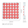 Miniatyrbillede 2 af 5: Firkantet Form Tryk Boble Simple Dimple Fidget Legetøj Red