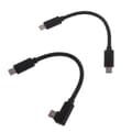 Miniatyrbilde 5 av 5: [LCS] 1-pakning 100W USB C til USB C-kabel Type C til Type C ladekabel 15cm/ Elbow 30cm