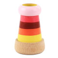 Miniatyrbillede 1 af 5: Farverigt stribet multi-prisme kalejdoskop legetøj, træsimulering color 1#