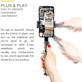 Miniatyrbillede 5 af 5: Håndholdt Gimbal Stabilisator Mobiltelefon Selfie Stick Holder Justerbart Stativ Kompatibel med Iphone Xiaomi Redmi Huawei Samsung Android L08 White