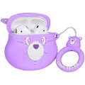 Miniatyrbilde 3 av 3: Søtt etui for Airpod 2/1, tegneseriefigurdesign morsomt mykt deksel (Lilla)