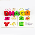 Miniatyrbild 4 av 4: Pedagogiska leksaker för barn Abc Pussel Träleksaker Jigsaw Ord Alfabet Pussel Babyleksaker