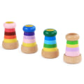 Miniatyrbillede 3 af 5: Farverigt stribet multi-prisme kalejdoskop legetøj, træsimulering color 1#