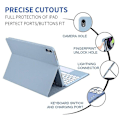 Miniatyrbild 2 av 5: Runt tangentbordfodral Bluetooth-tangentbordfodral för 2020 ipad air 4/10.9 tangentbord (svart)
