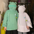 Miniatyrbild 2 av 4: Fleece Hoodies Grod Hoodie Vinter Varm Tjock Lös Oversized Tröja Ytterkläder Huvtröja Mjuk White 2XL