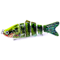 Miniatyrbild 1 av 5: 1st Ledad Crankbait 6 Sektioner Swimbait Fiske Drag 11cm Konstgjord Asp Gädda Fiskeredskap 3