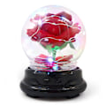 Miniatyrbillede 2 af 3: Tørret Rose i Glasklokke med LED Lysbånd USB Kunstig Blomsterudstillingsklokke Lys Ornament Gave