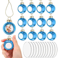 Miniatyrbilde 1 av 5: Sublimering Julekulepynt DIY Juletreheng blue