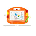 Miniatyrbilde 1 av 3: Magnetisk tegnebrett for barn 3 i 1 Graffiti tegnebrett Aktivitetsbord for byggeklosser Orange