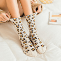 Miniatyrbillede 4 af 4: Tykk dame uldstrømper med leopardprint, 7 stk.