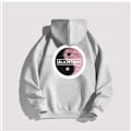 Pikkukuva 4 / 5: Musta PINK huppari miehille ja naisille, puuvillainen collegepaita, Tai Chi -painatus, trendikäs merkki, hupullinen kukka, korealainen katumuoti, fleece, rento, löysät vaatteet 4 M 4