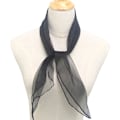 Miniatyrbillede 2 af 3: Dame 50'er Firkantet Chiffon Tørklæde Hovedtørklæde Sjal Sort 60*60cm Black