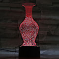 Miniatyrbilde 2 av 2: Vase Fargerik 3D LED Nattlys Soverom Bordlampe Fargeskiftende