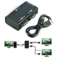 Miniatyrbillede 2 af 5: 1 PC til 2 Skærme 2 Port VGA SVGA Video LCD Splitter Boks Adapter til PC LCD TV