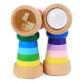 Miniatyrbillede 4 af 5: Farverigt stribet multi-prisme kalejdoskop legetøj, træsimulering color 1#