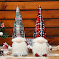 Pikkukuva 4 / 5: Joulutonttu yövaloilla Ruotsalainen Tomte Ruudullinen Hattu Rudolp grey 46x20cm