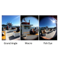 Miniatyrbild 4 av 4: 3-i-1 Klämma Objektiv för IPHONE Xs Universal Smartphone Makro Fisheye